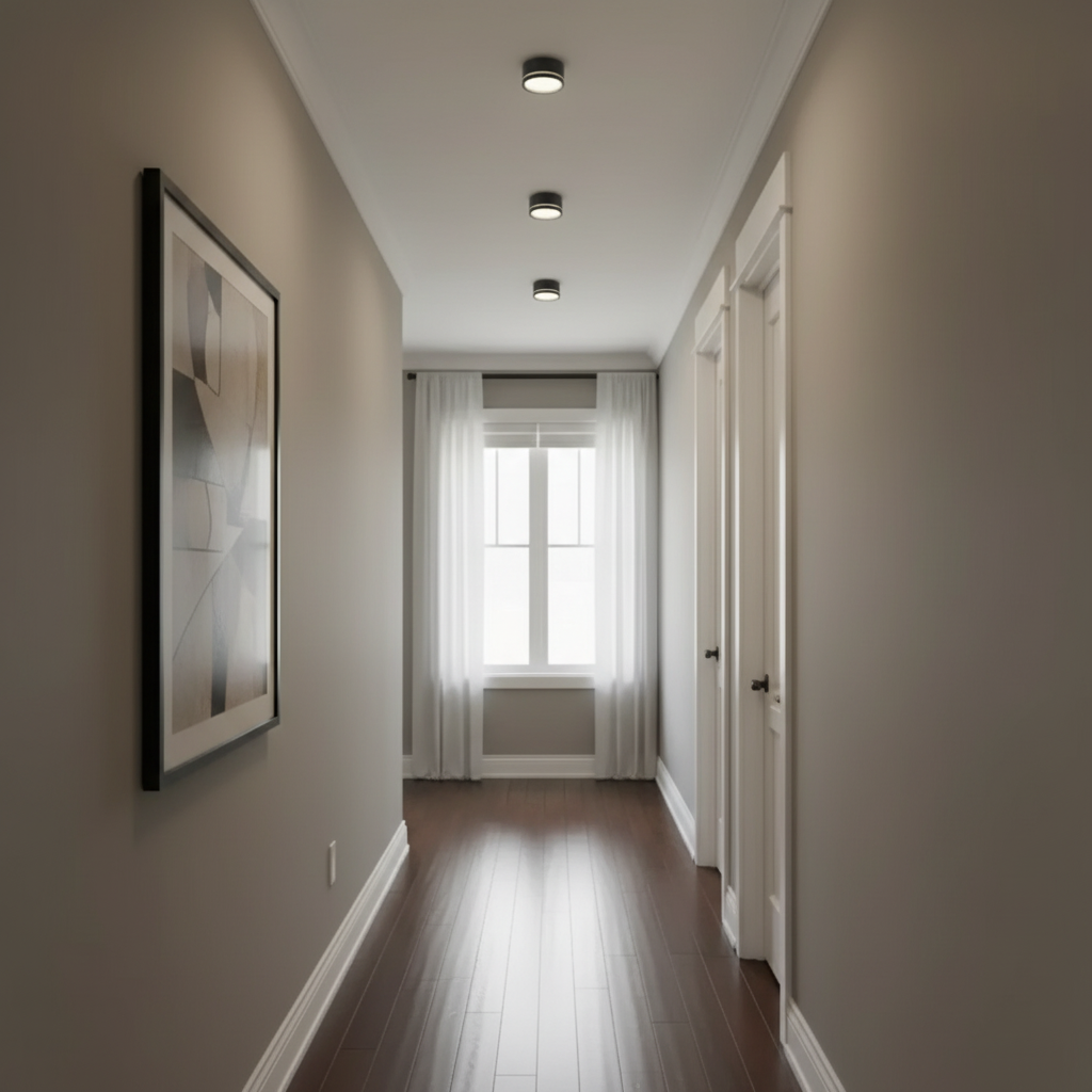 Deckenleuchte mit gleichmäßigem, warmem Licht für angenehme Raumbeleuchtung
